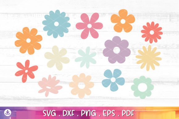 Download Retro Flowers Svg Bundle, Groovy Svg - Bundle Collection