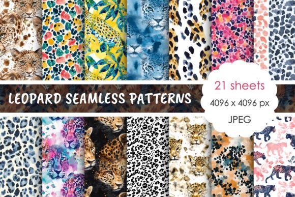 Download Leopard Seamless Patterns Bundle - Bundle Collection