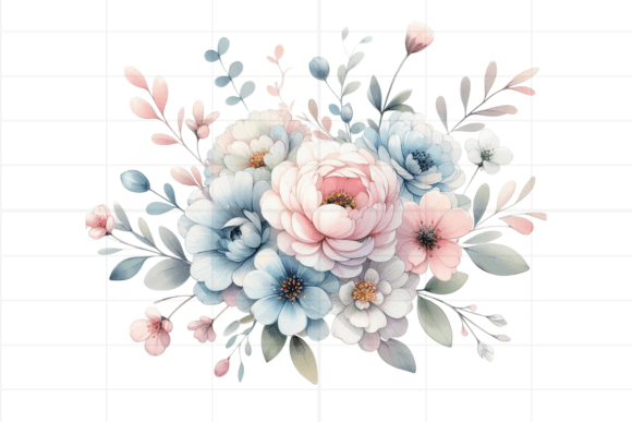 Download Watercolor Colorful Flowers Bouquet - Colorful Collection