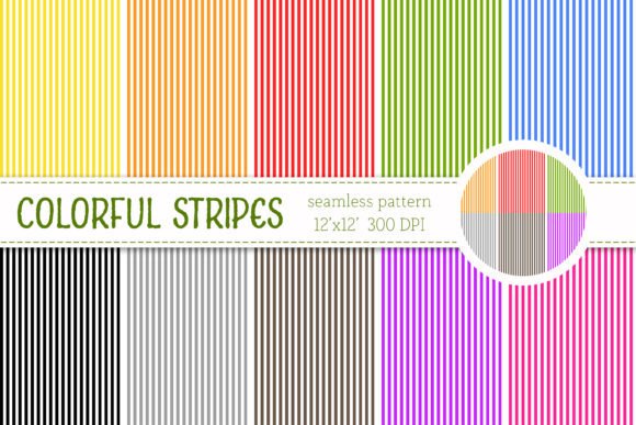Download Colorful Stripes Pack | Seamless Pattern - Colorful Collection