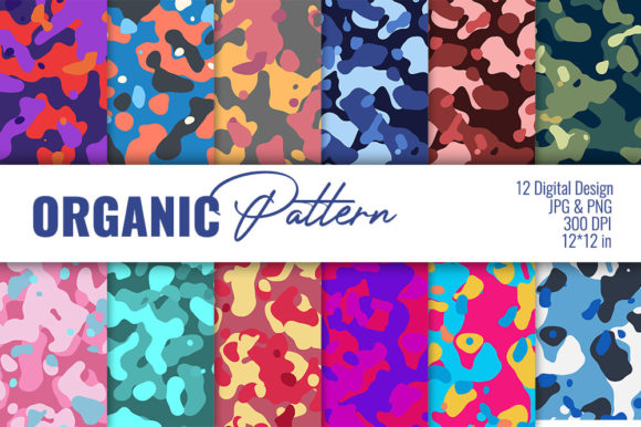 Download Colorful Digital Paper Organic Pattern - Colorful Collection