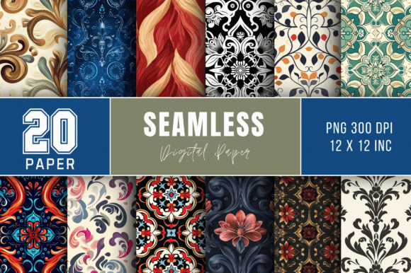 Download Seamless Digital Paper Bundle - Bundle Collection