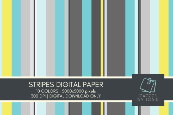 Download Colorful Stripes Digital Paper - Colorful Collection