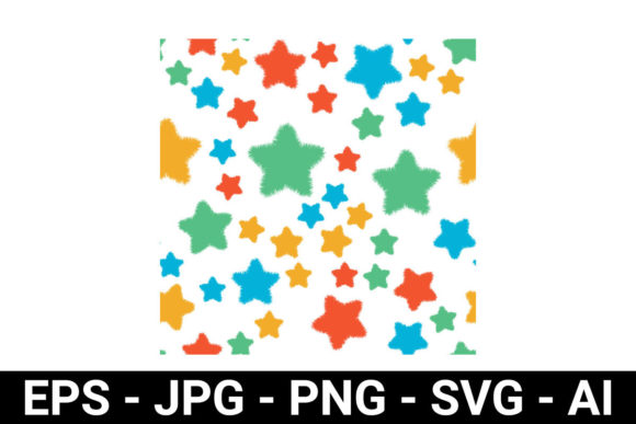 Download Colorful Stars Seamless Pattern - Colorful Collection