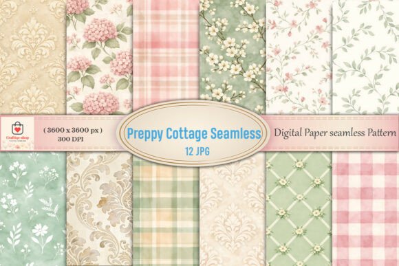 Download Cottagecore Floral Digital Paper Bundle - Bundle Collection