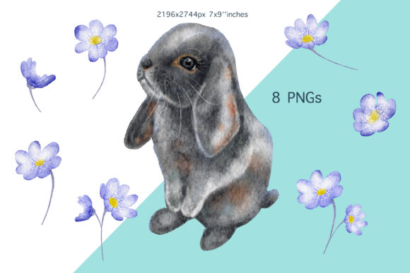 Download Watercolor Cute Easter Bunny Clip Art - Easter bunny Collection