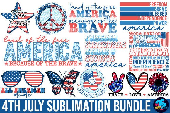 Download 4th July Sublimation Design Bundle - Bundle Collection