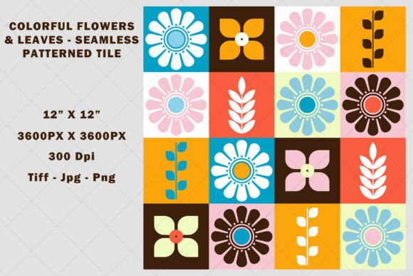 Download Colorful Flowers Seamless Pattern - Colorful Collection