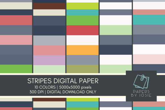 Download Colorful Stripes Digital Paper - Colorful Collection