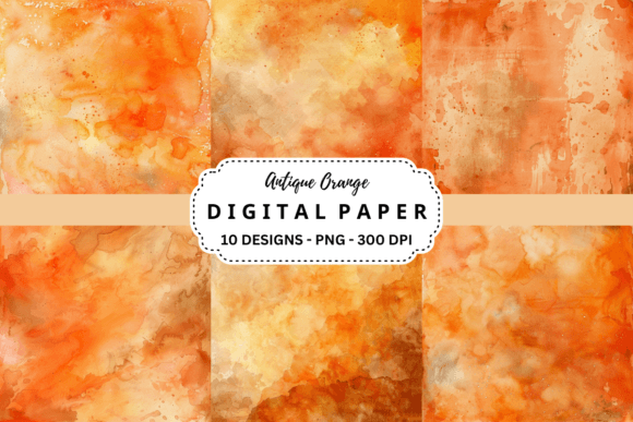 Download Watercolor Antique Orange Background - Orange Collection