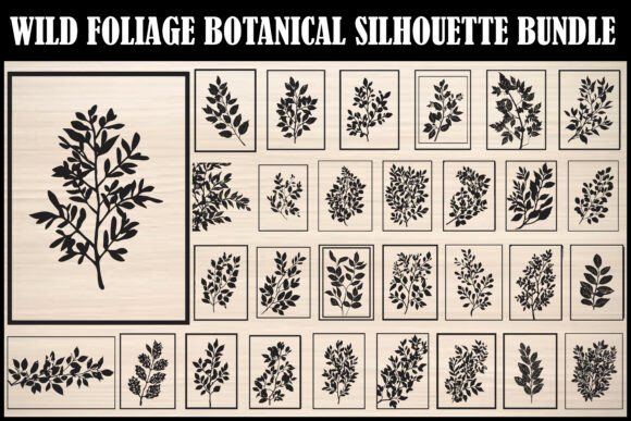 Download Wild Botanical Foliage Silhouette Bundle - Bundle Collection