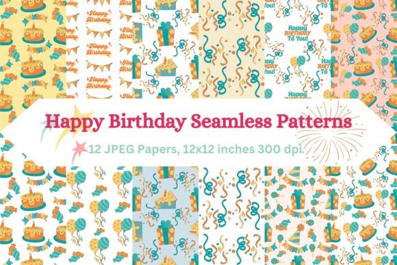 Download Birthday Bonanza: Colorful Digital Paper - Colorful Collection