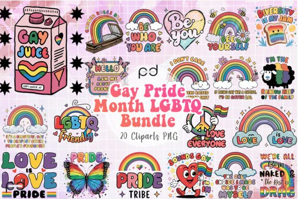 Download Gay Pride Month LGBTQ Bundle Clipart PNG - Bundle Collection