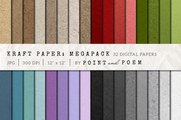 Download Kraft Colorful Digital Paper Megapack - Colorful Collection