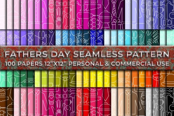 Download Fathers Day 100 Colorful Digital Paper - Colorful Collection