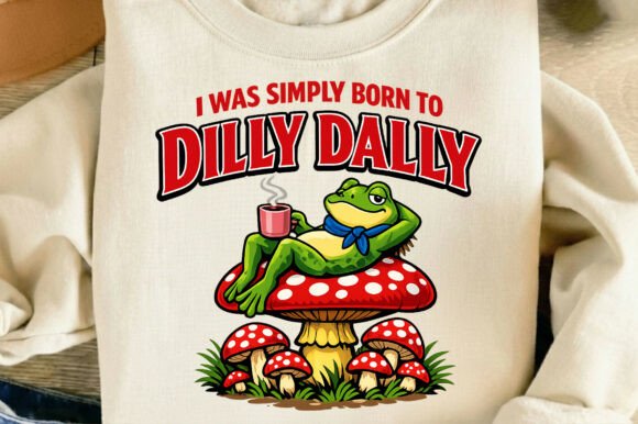 Download Funny Frog on Mushroom Dilly Dally Coffe - Mushroom Collection