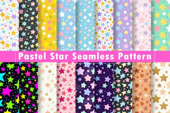 Download Pastel Star Seamless Pattern Bundle - Bundle Collection