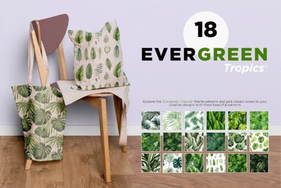 Download Green Tropical Fabric Pattern Bundle - Bundle Collection