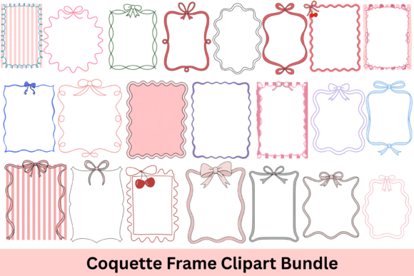 Download Coquette Frame Clipart Bundle - Bundle Collection
