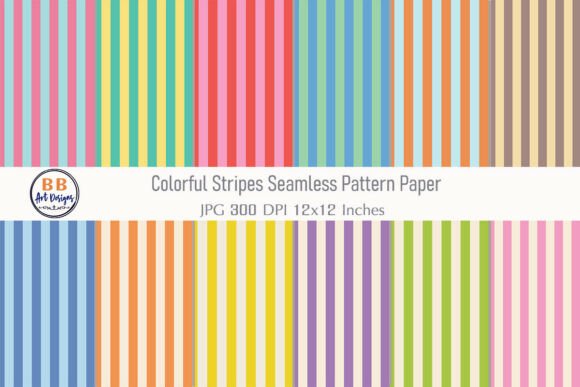 Download Colorful Stripes Seamless Pattern Paper - Colorful Collection