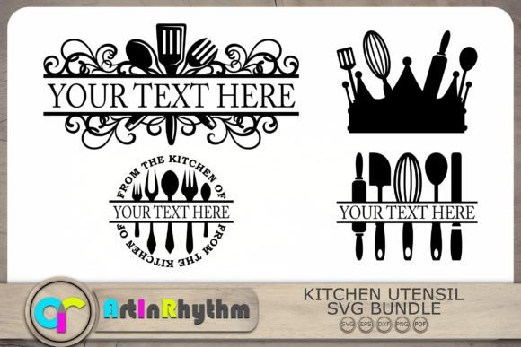Download Kitchen Bundle, Kitchen Monograms - SVG - Bundle Collection