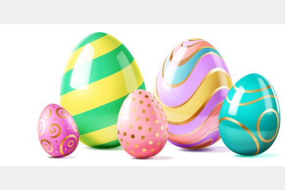 Download Colorful Eggs with Shiny Surfaces. - Colorful Collection