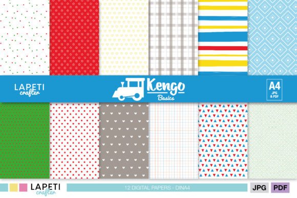 Download Colorful Digital Paper Pack, Basic Print - Colorful Collection