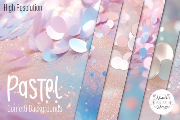 Download Pastel Confetti Backgrounds Bundle - Bundle Collection